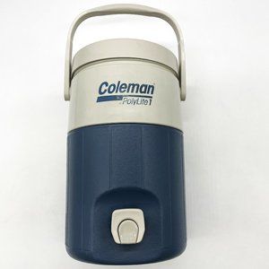 Vintage Coleman Polylite 1 Blue/White One Gallon Jug Dual Spout-Handle 5591A